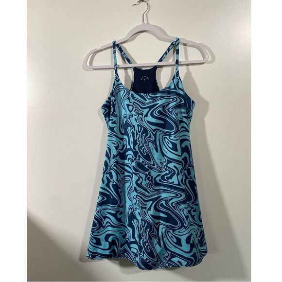 Kitty & Vibe Play Dress in Blue Swirl Size medium Swim and Exercise Dress - Picture 2 of 11
